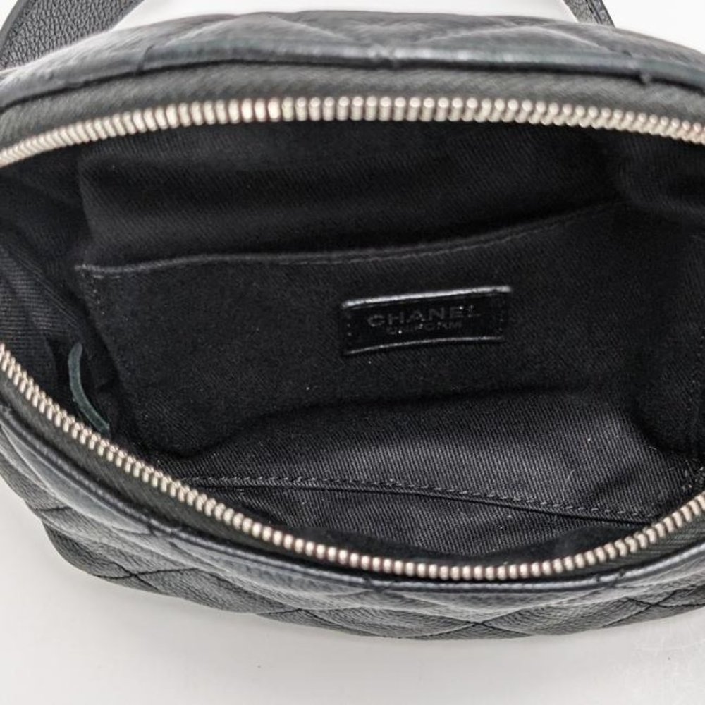 SOLD Chanel Black Leather Uniform Bum Belt Crossbody Bag - Picture 3 of 8